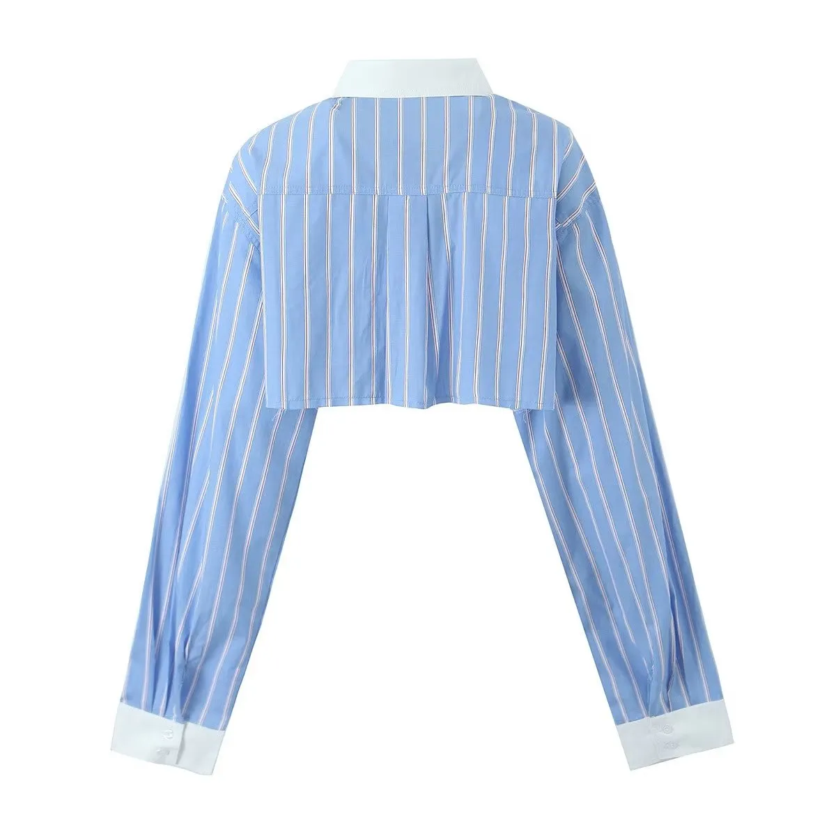 Long Sleeve Button Up Striped Top