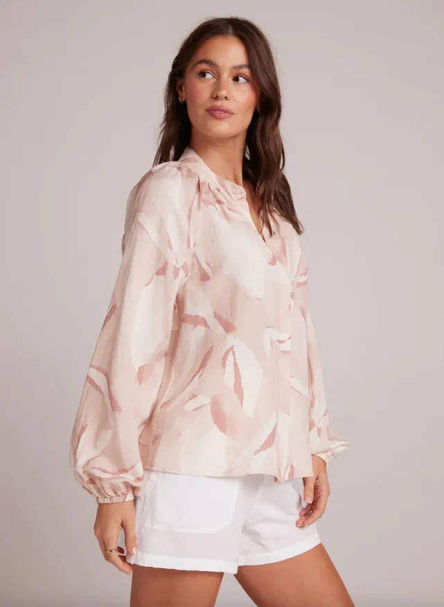 Long Sleeve Shirred Raglan Shirt