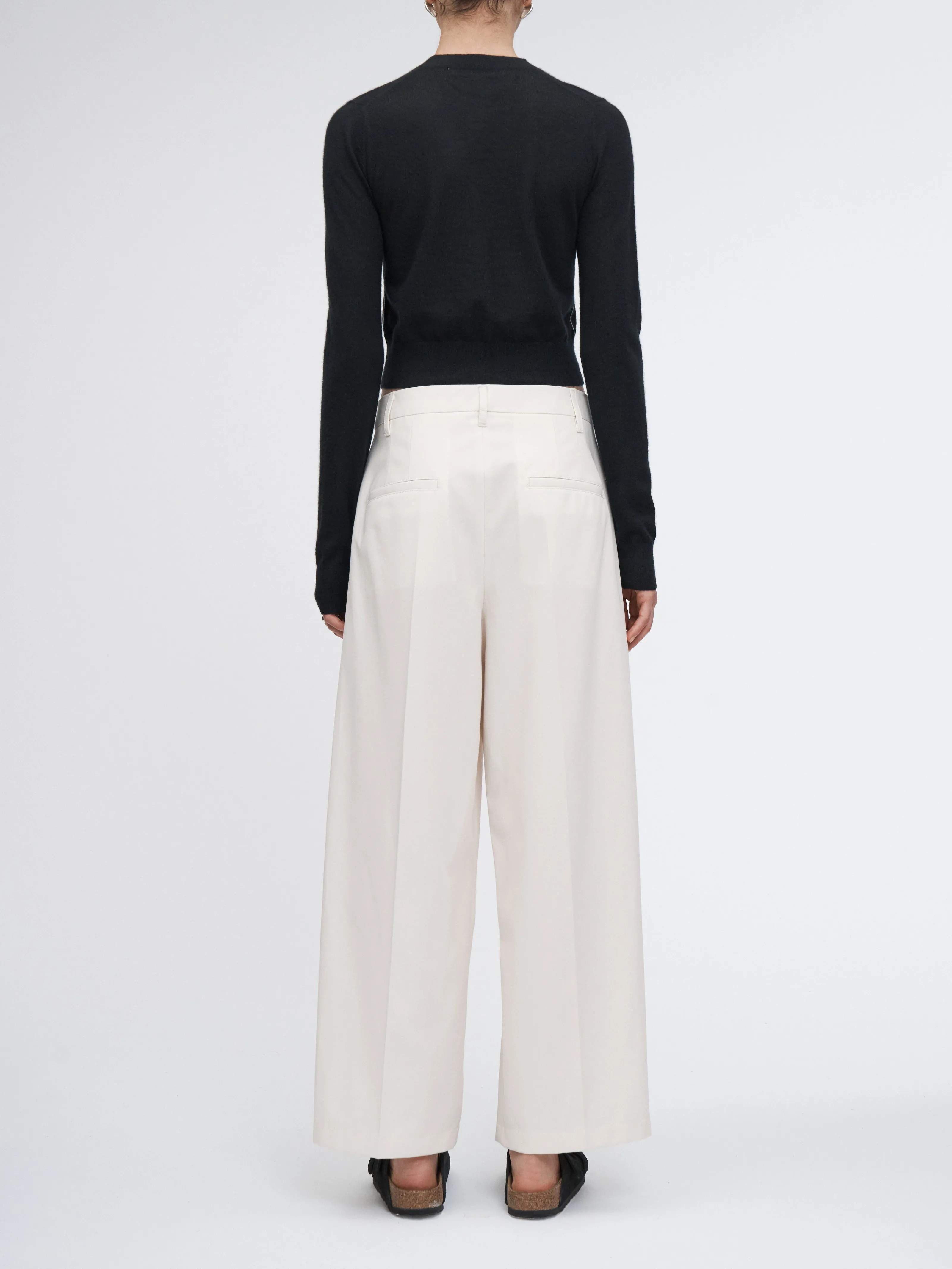 Long Sleeve Shrunken Cardigan in Black