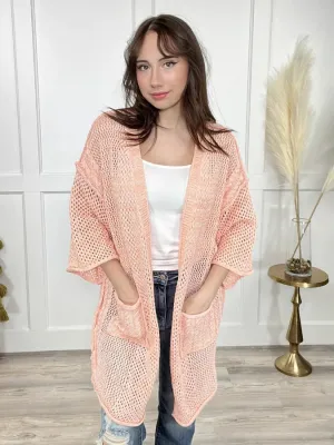 Look For The Rainbow Women's Open Knit Layering Cardigan * Final Sale*