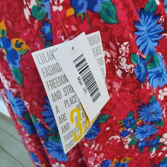 Lot 4 LuLaRoe Maxi Skirt 3XL NWT New with Tag Purple Pink Red Floral Black Dress