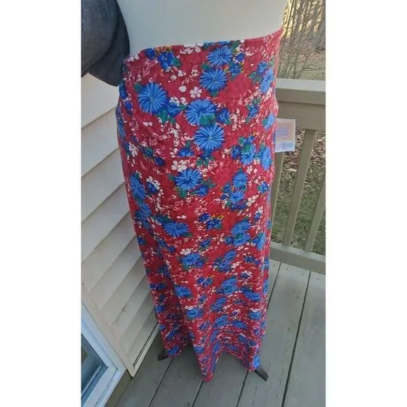 Lot 4 LuLaRoe Maxi Skirt 3XL NWT New with Tag Purple Pink Red Floral Black Dress