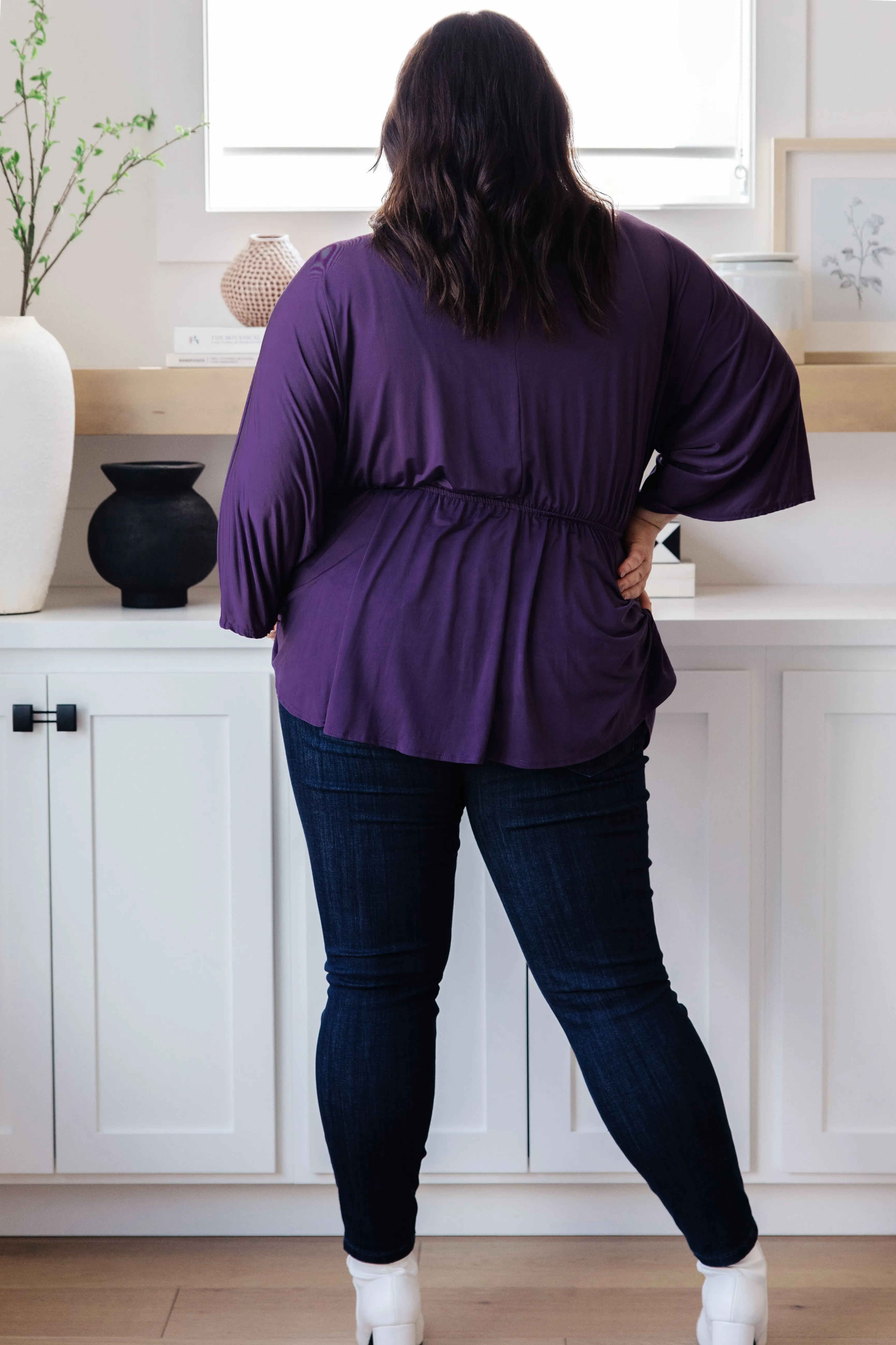 LOVE ON THE LINE PEPLUM BLOUSE