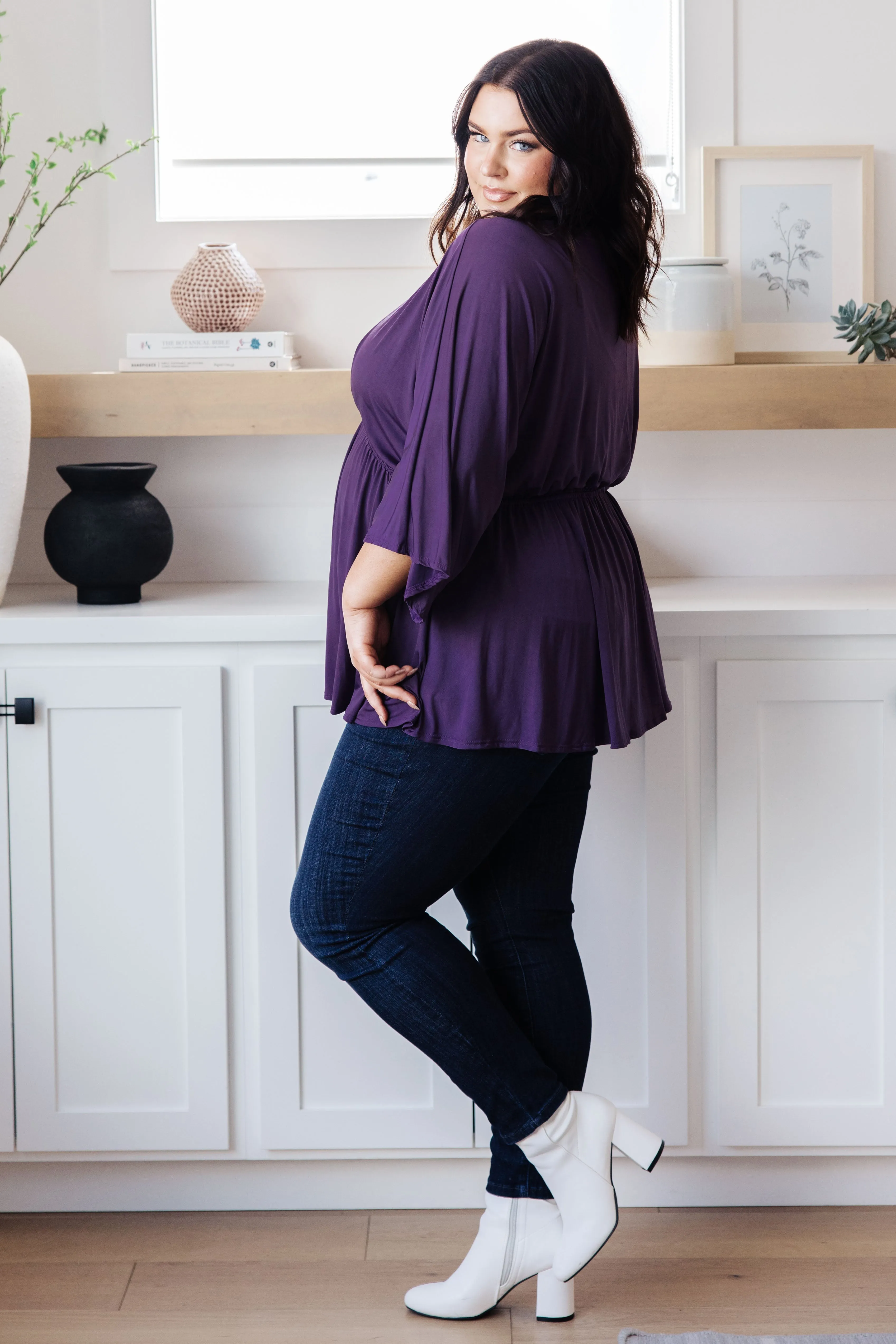 LOVE ON THE LINE PEPLUM BLOUSE