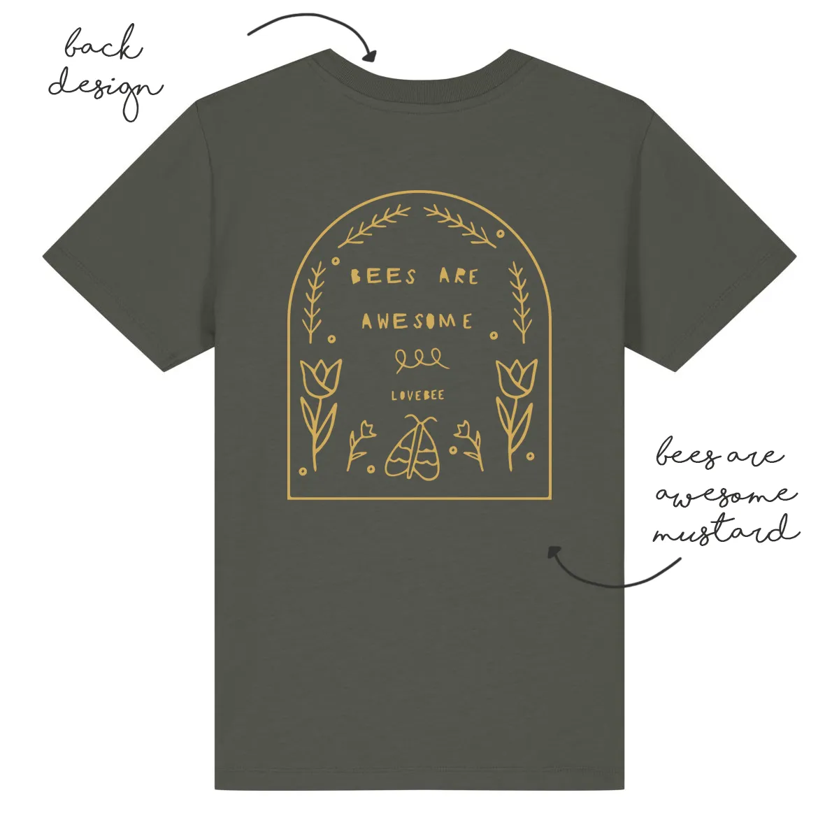 LoveBee T-Shirts | Bees are Awesome | Forest Green