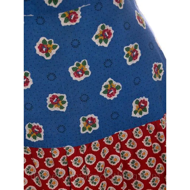 Lovely Vintage BoHo Skirt Maxi Long Mixed Prints Pandora 1970s Small