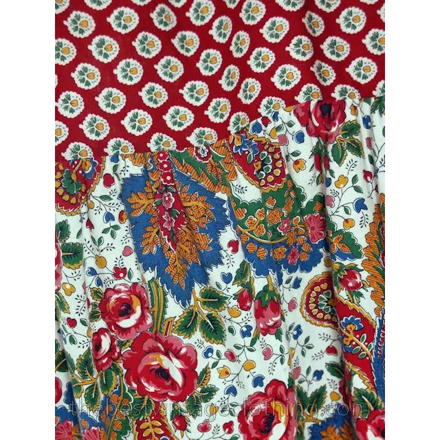 Lovely Vintage BoHo Skirt Maxi Long Mixed Prints Pandora 1970s Small