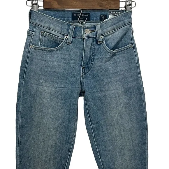 LUCKY BRAND AVA MID RISE SUPER SKINNY MEDIUM WASH JEANS NWT WOMEN'S SIZE 24