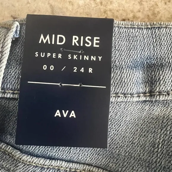 LUCKY BRAND AVA MID RISE SUPER SKINNY MEDIUM WASH JEANS NWT WOMEN'S SIZE 24
