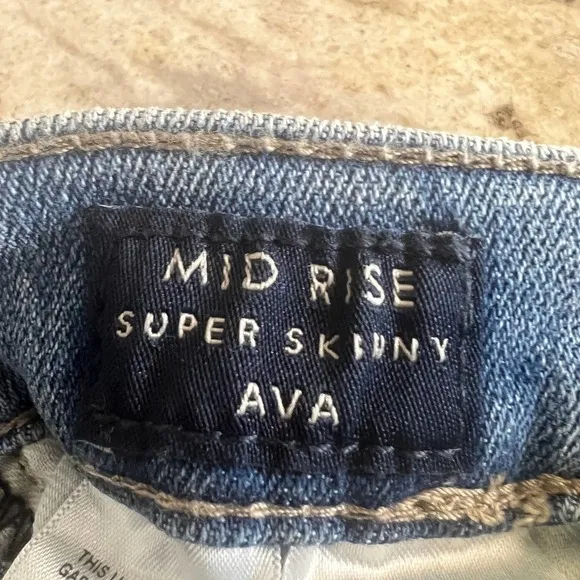 LUCKY BRAND AVA MID RISE SUPER SKINNY MEDIUM WASH JEANS NWT WOMEN'S SIZE 24