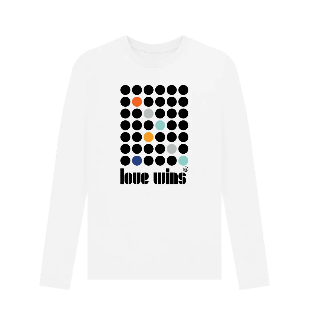 LV Haus. Long sleeve tee. 100% organic . White & grey. Free UK post