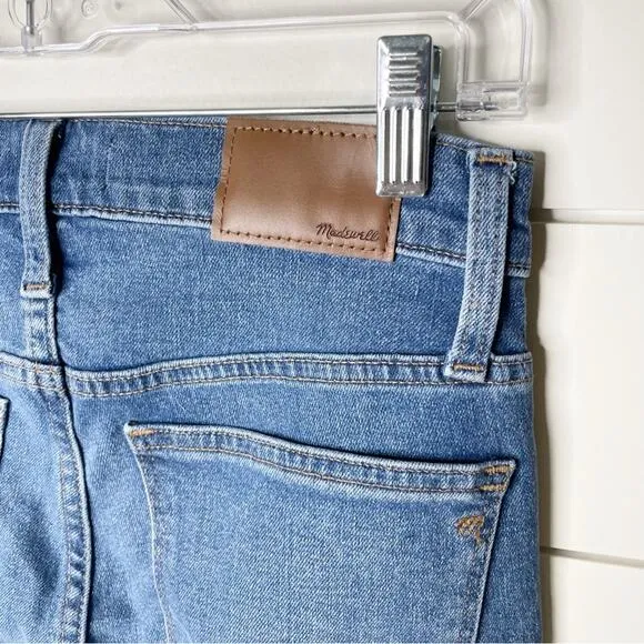 Madewell 10” High Rise Button Fly Stretch Skinny Jeans Dewitt Wash Size 27