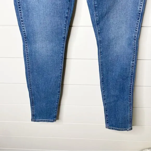 Madewell 10” High Rise Button Fly Stretch Skinny Jeans Dewitt Wash Size 27