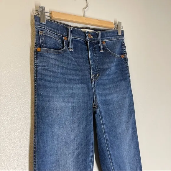 Madewell 10” High Rise Skinny Jeans Danny Wash Dark Blue Size 26 Tall Women’s