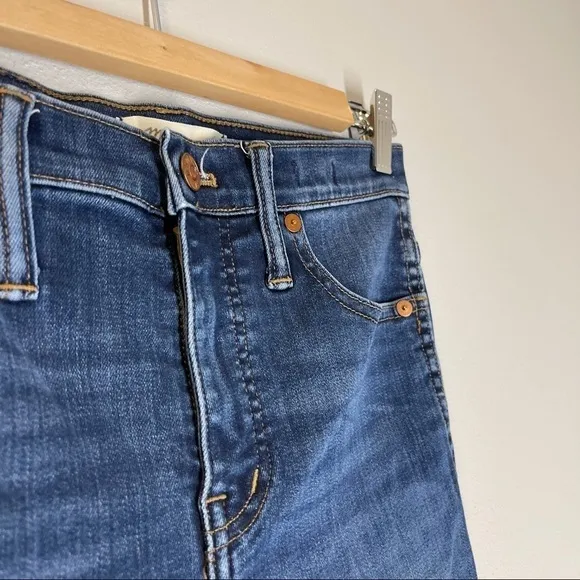 Madewell 10” High Rise Skinny Jeans Danny Wash Dark Blue Size 26 Tall Women’s