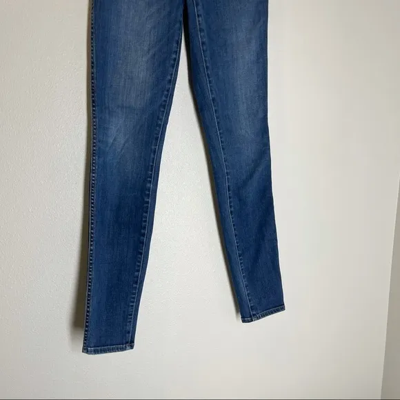 Madewell 10” High Rise Skinny Jeans Danny Wash Dark Blue Size 26 Tall Women’s