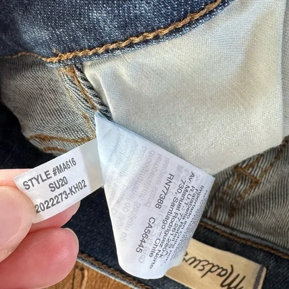 Madewell 10&quot; High-Rise Skinny Jeans in Wendover Wash Size 26