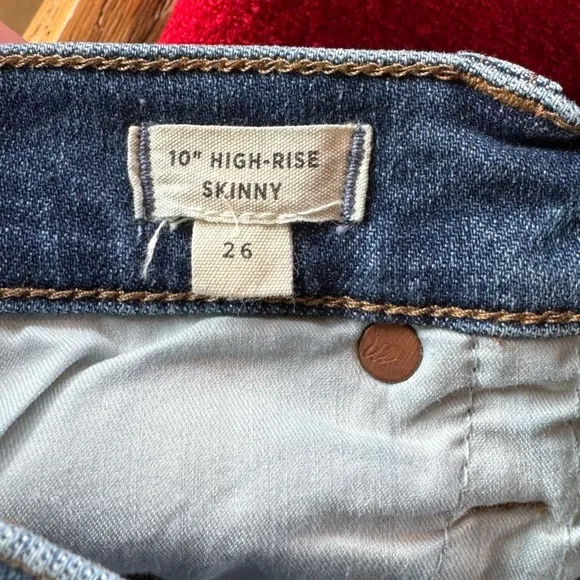 Madewell 10&quot; High-Rise Skinny Jeans in Wendover Wash Size 26