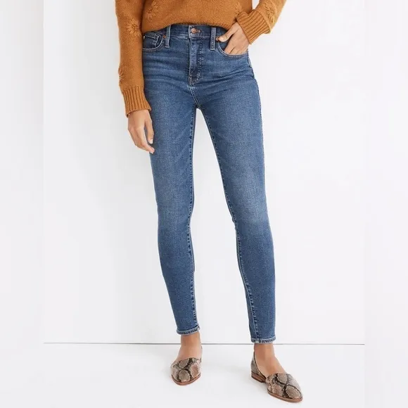 Madewell 10&quot; High-Rise Skinny Jeans in Wendover Wash Size 26