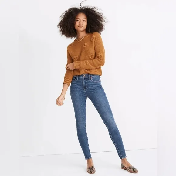 Madewell 10&quot; High-Rise Skinny Jeans in Wendover Wash Size 26