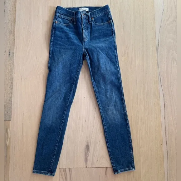 Madewell 10&quot; High-Rise Skinny Jeans in Wendover Wash Size 26