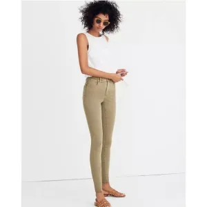Madewell | 9&quot; High-Rise Skinny Soft Jeans: Raw-Hem Garment-Dyed Edition Size 30