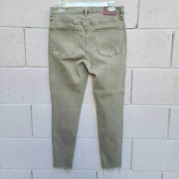 Madewell | 9&quot; High-Rise Skinny Soft Jeans: Raw-Hem Garment-Dyed Edition Size 30