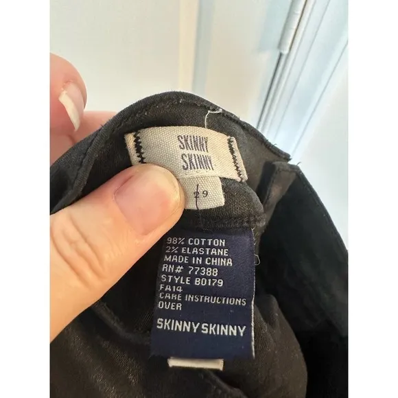 Madewell Black Coated Jeans Skinny Skinny 29