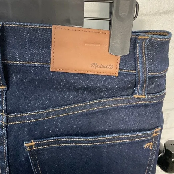 Madewell Women 9In High Rise Skinny Denim Jean Sz 23 Dark Blue Wash Stretch E2