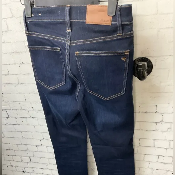 Madewell Women 9In High Rise Skinny Denim Jean Sz 23 Dark Blue Wash Stretch E2
