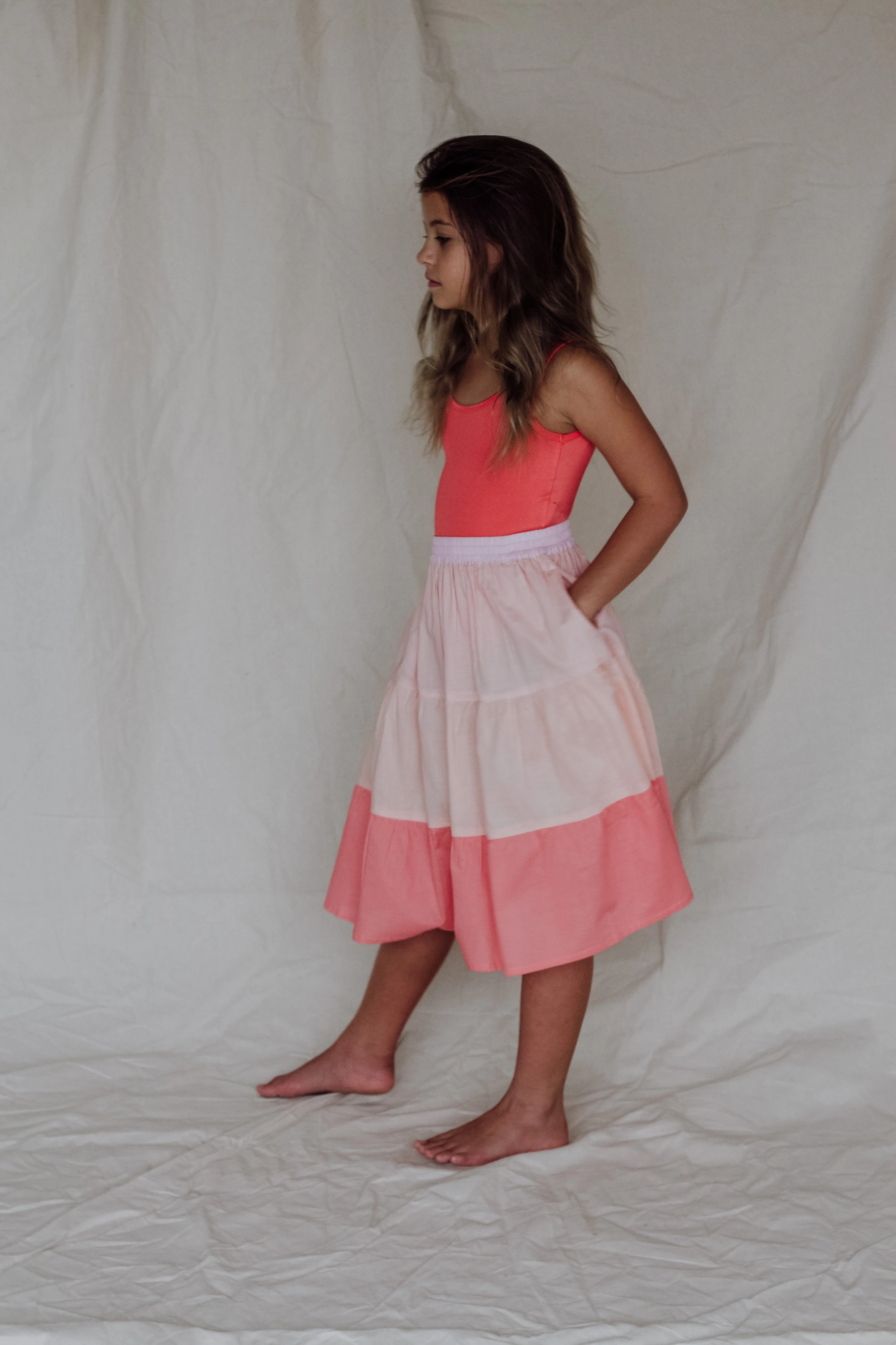 Maggie Skirt-Apricot Blush