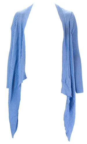 MARINA RINALDI Women's Blue Molly Hi-Low Cardigan $385 NWT