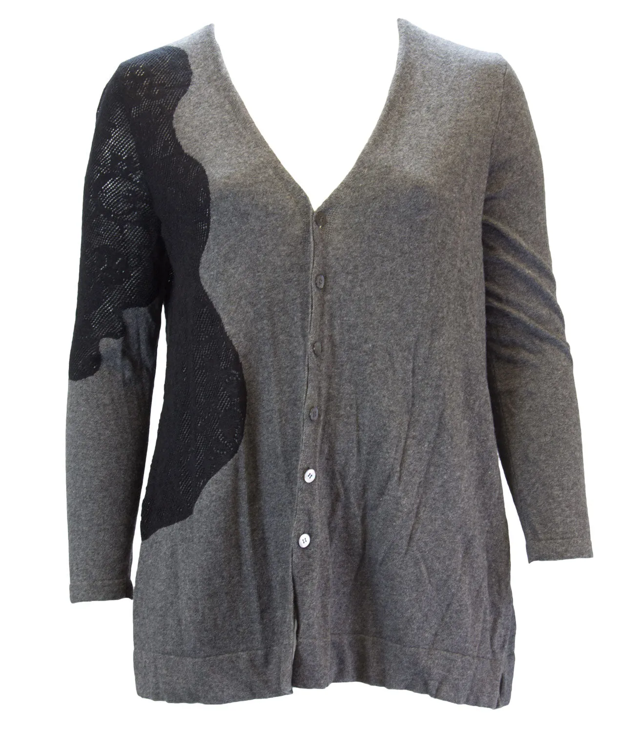 MARINA RINALDI Women's Merletto Lace Detail Cardigan