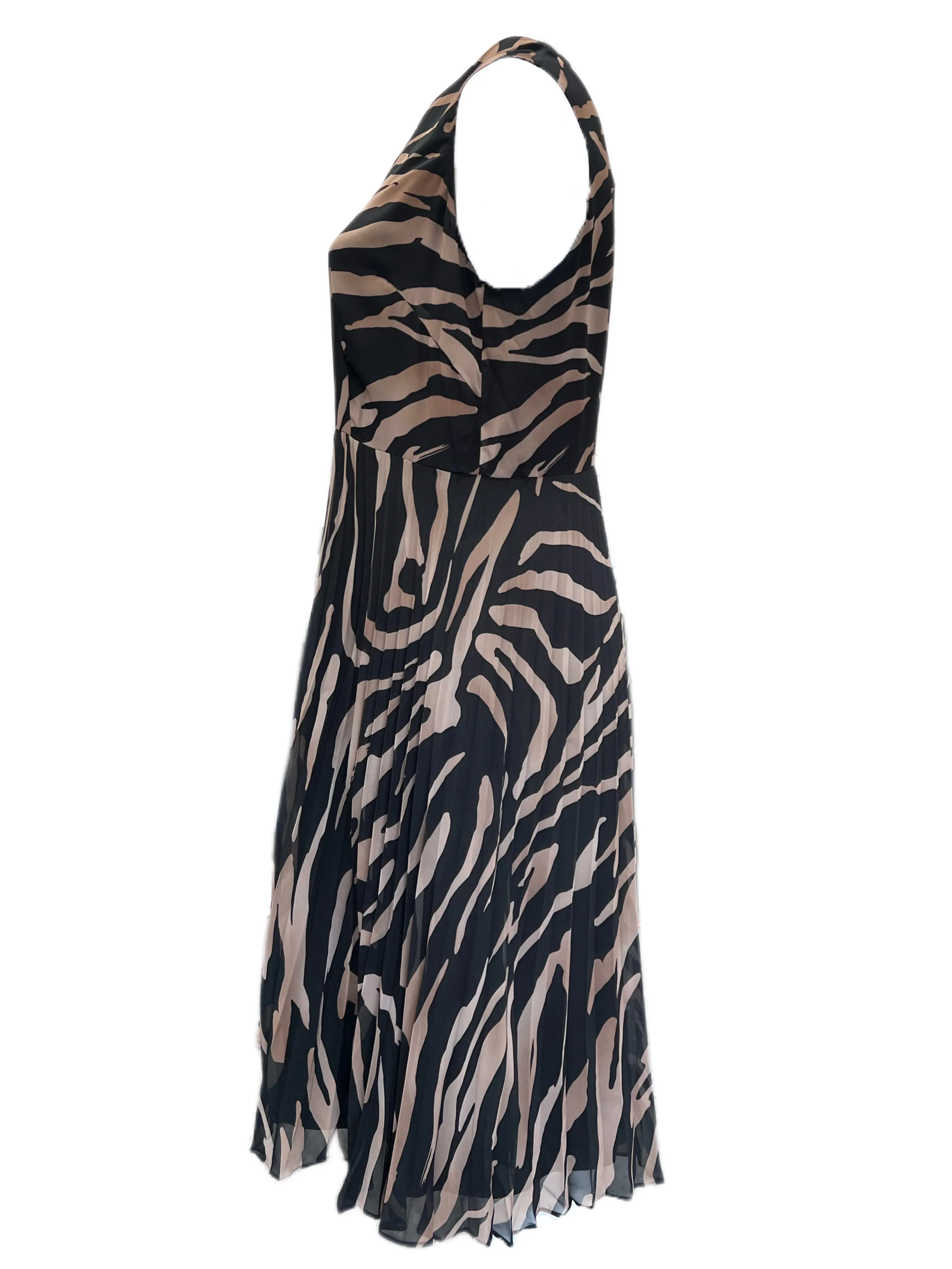 Marina Rinaldi Women's Nero Doratura Sleeveless A Line Dress NWT