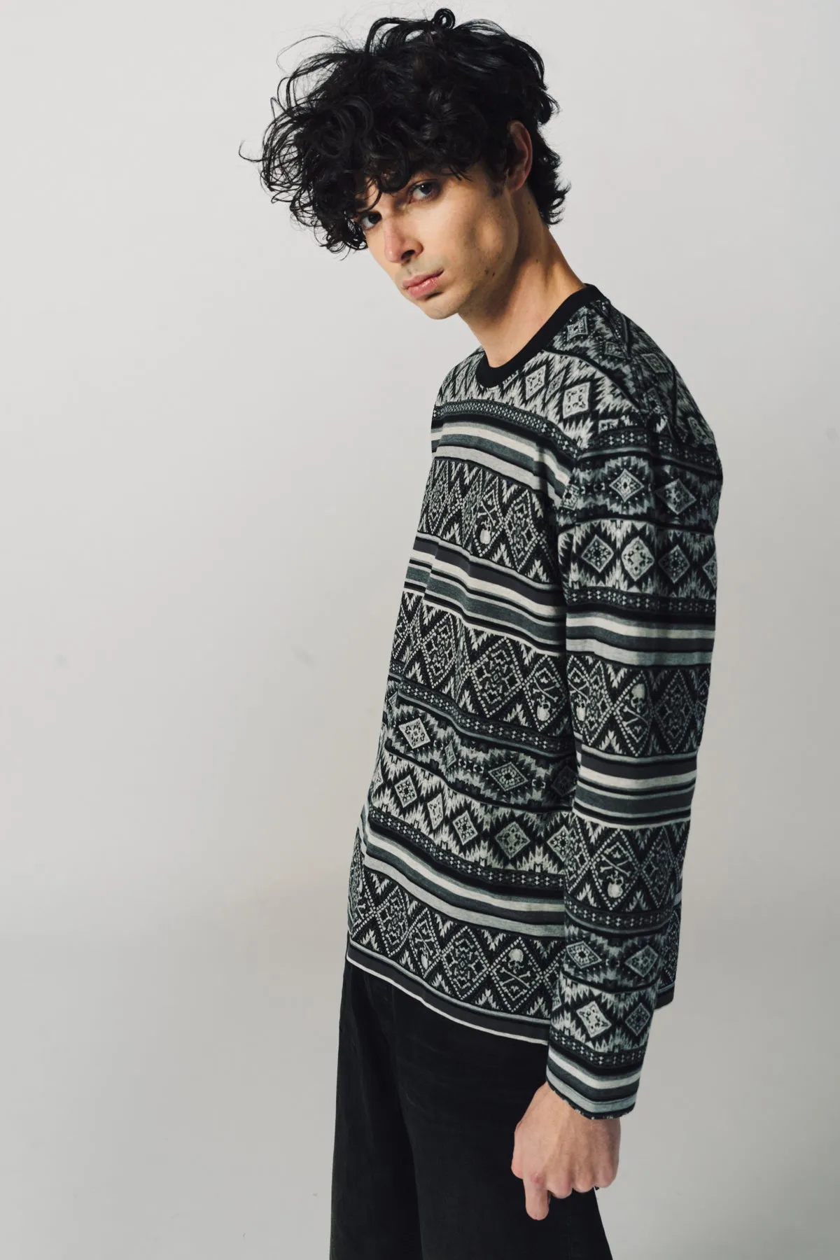 MASTERMIND | LONG SLEEVE BORDER TEE