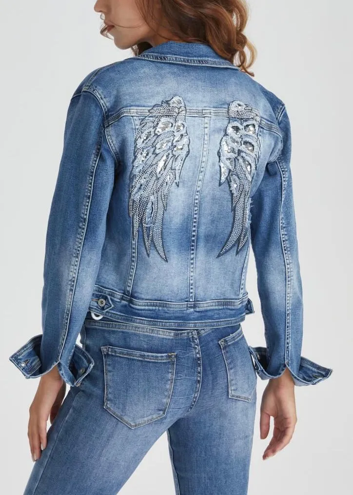 Melly & Co Angel Wing Denim Jacket