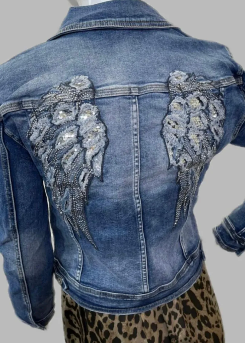 Melly & Co Angel Wing Denim Jacket