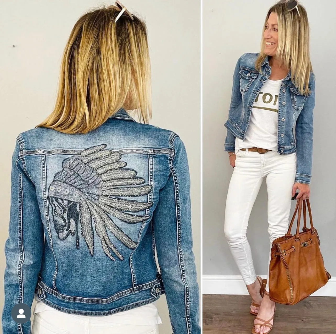 Melly & Co Angel Wing Denim Jacket