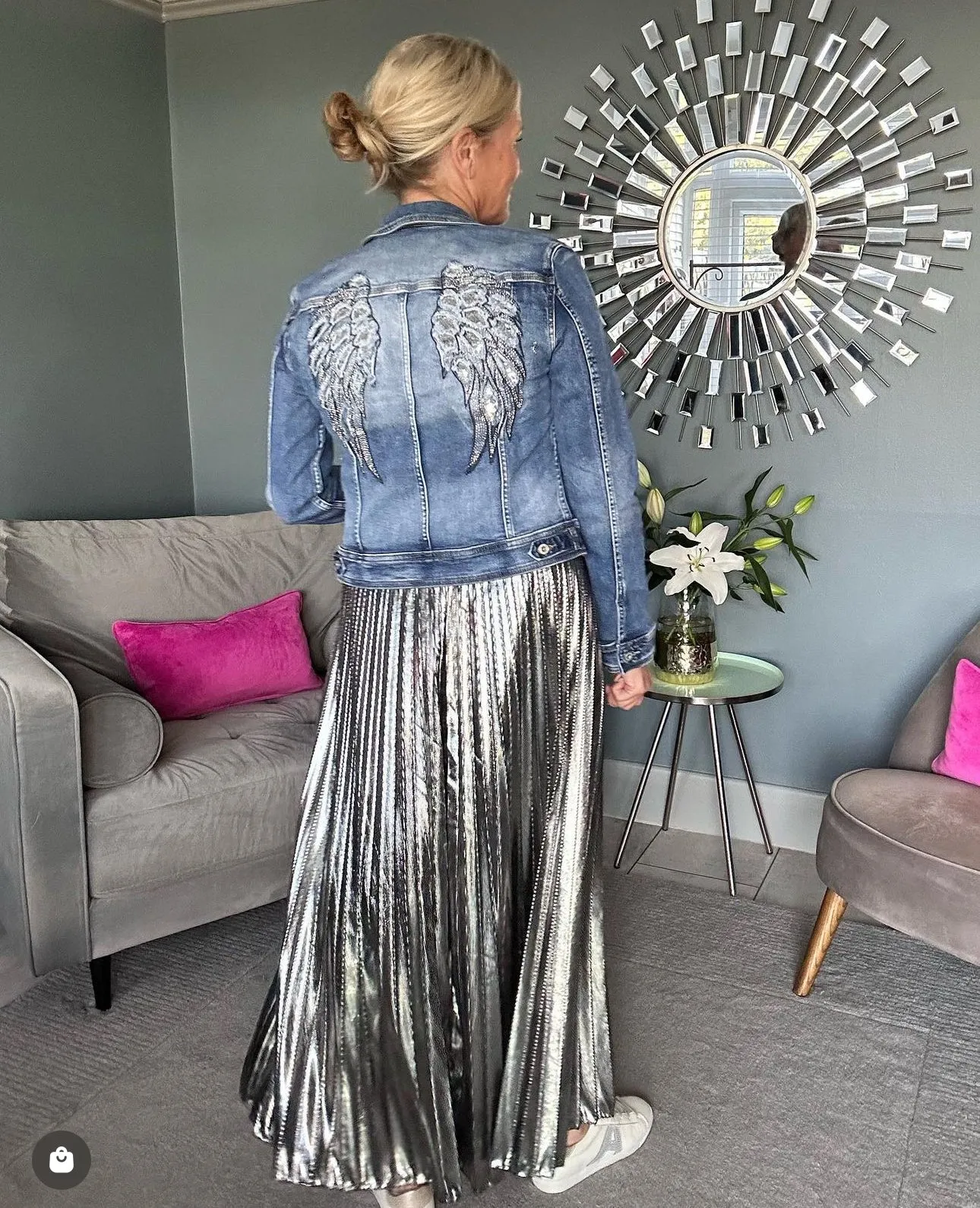 Melly & Co Angel Wing Denim Jacket