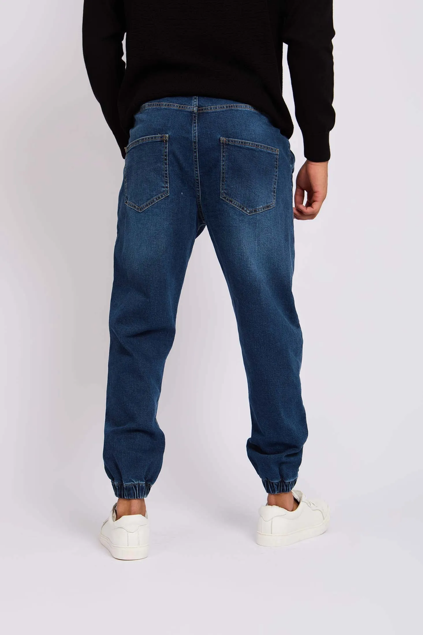 Men Relaxed Jogger Denim Pant  Blue