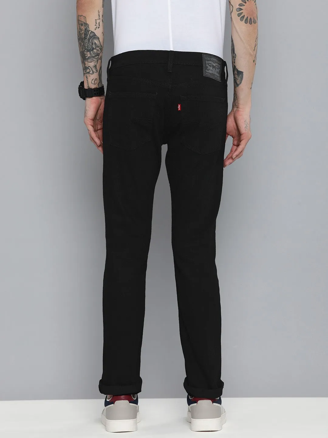 Men's 65504 Black Skinny Fit Mid Rise Jeans