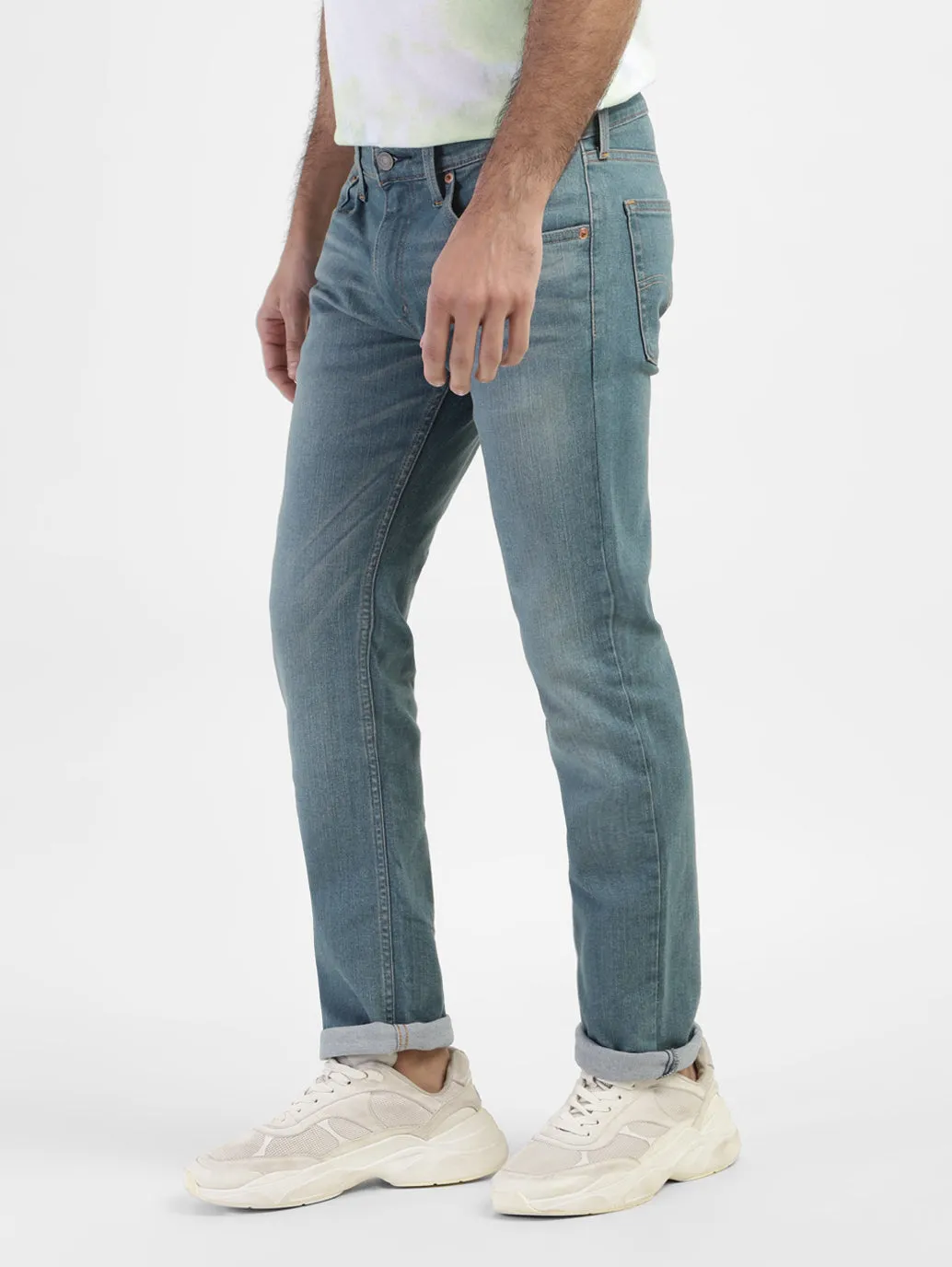 Men's 65504 Blue Skinny Fit Mid Rise Jeans