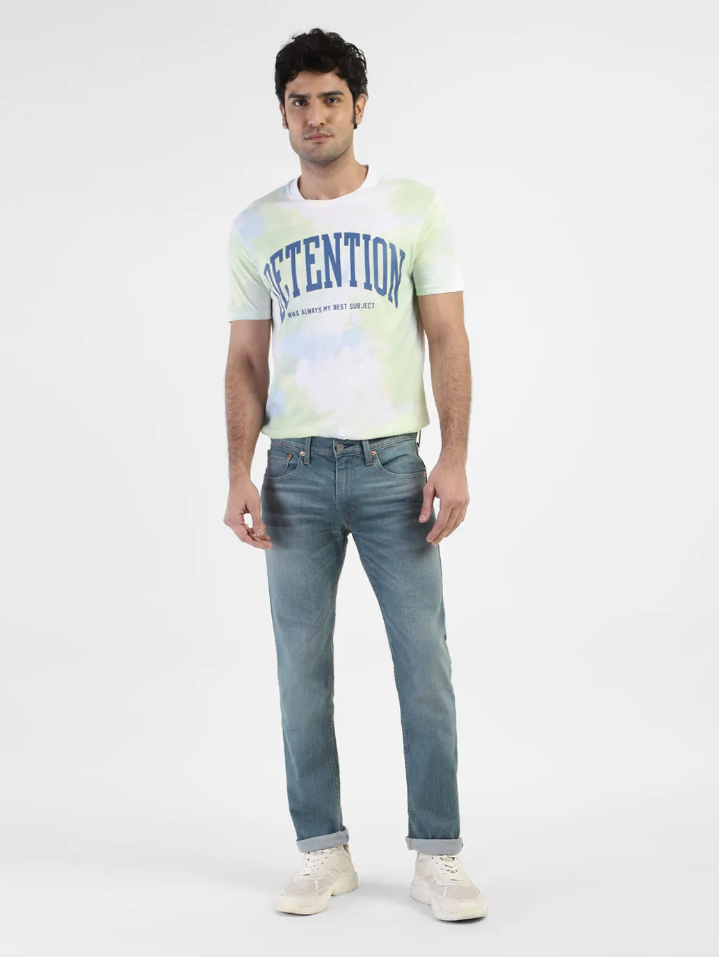 Men's 65504 Blue Skinny Fit Mid Rise Jeans