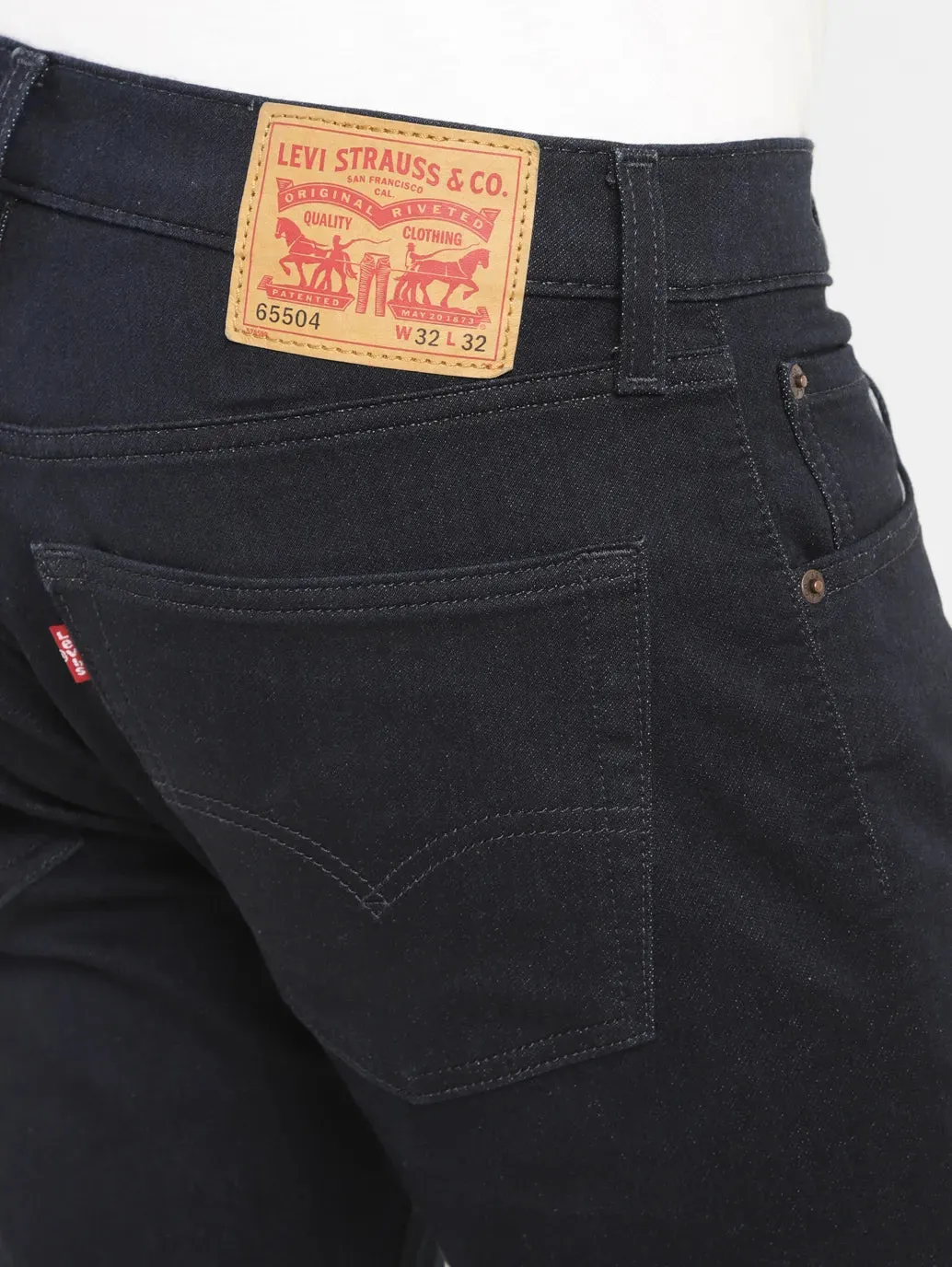 Men's 65504 Dark Indigo Skinny Fit Mid Rise Jeans