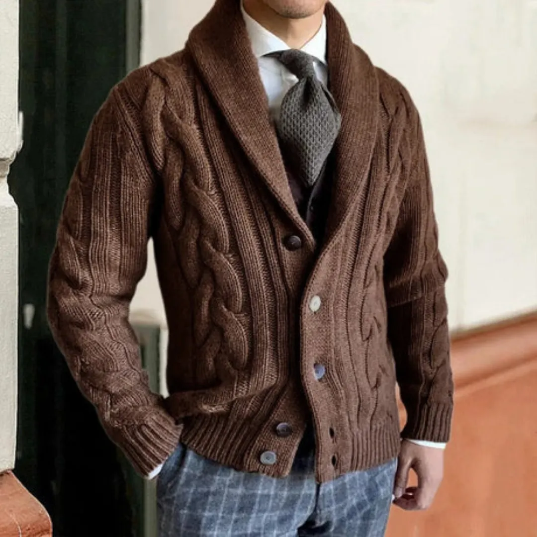 Men's Chunky Button Down Cardigan | Knitted