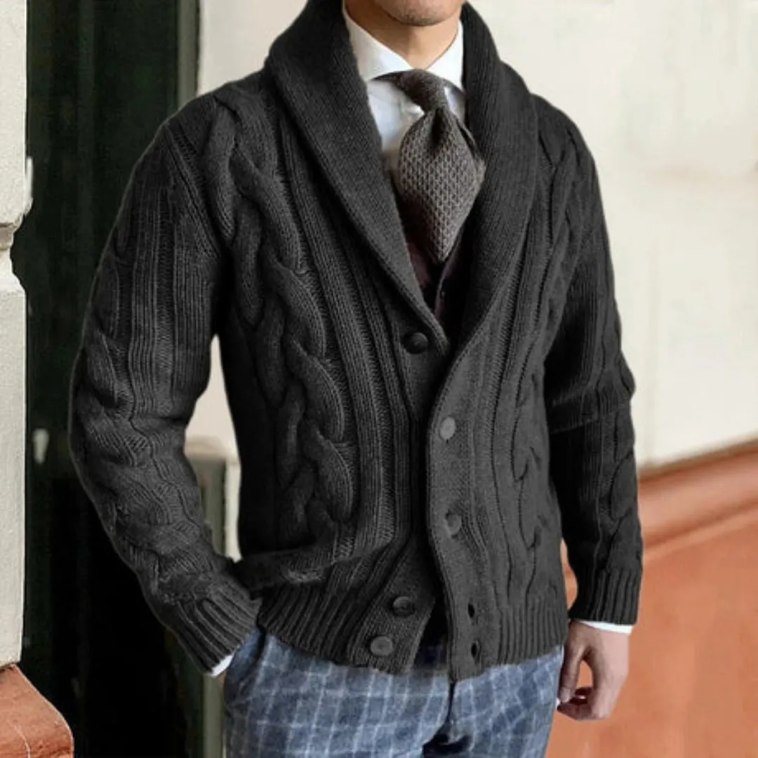 Men's Chunky Button Down Cardigan | Knitted