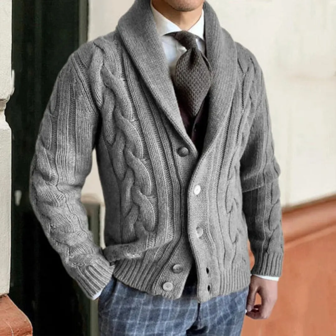 Men's Chunky Button Down Cardigan | Knitted