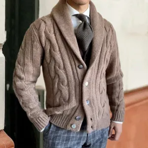 Men's Chunky Button Down Cardigan | Knitted