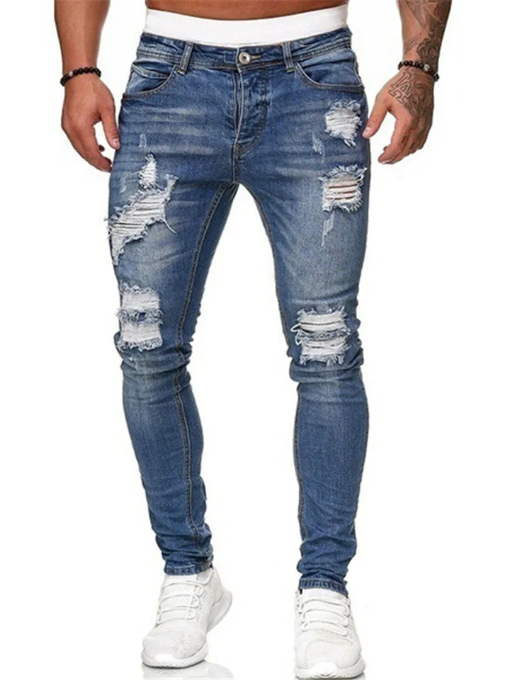Men's Cool Slim Fit Ripped Skinny Jeans