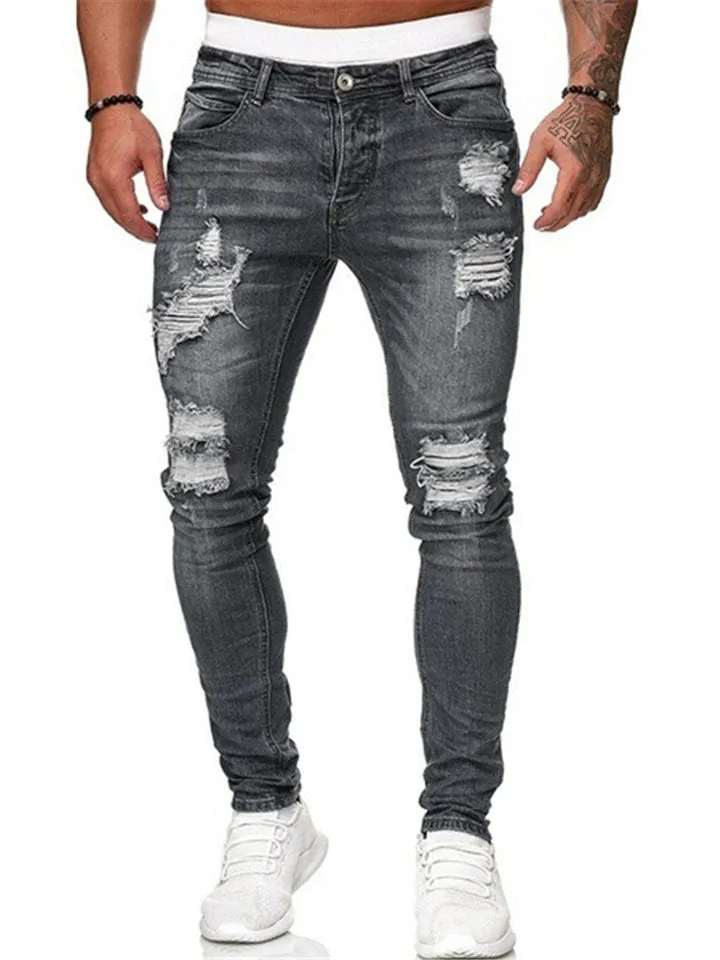 Men's Cool Slim Fit Ripped Skinny Jeans